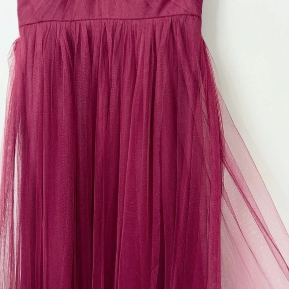Jenny Yoo Black Cherry Tulle Annabelle Feminine Bridesmaid Dress - Picture 6 of 16